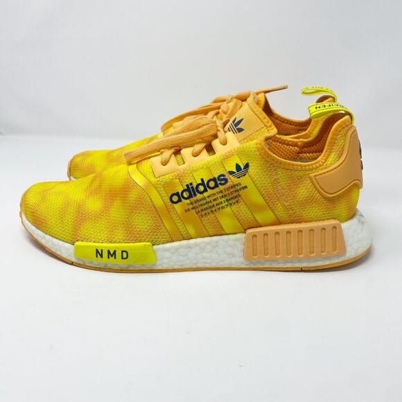 Adidas Yellow/Orange NMD R1 Casual Sneakers Lace Up Men's Size 13 EUC - Picture 3 of 9